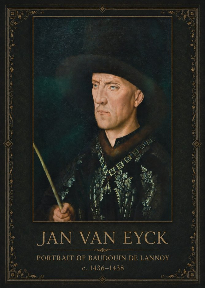 Jan van Eyck Portrait of Baudouin De Lannoy No1 - Plakát