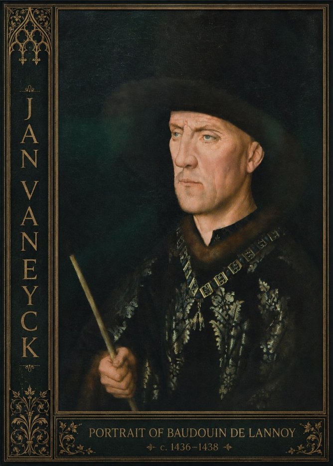 Jan van Eyck Portrait of Baudouin De Lannoy No2 - Plakát
