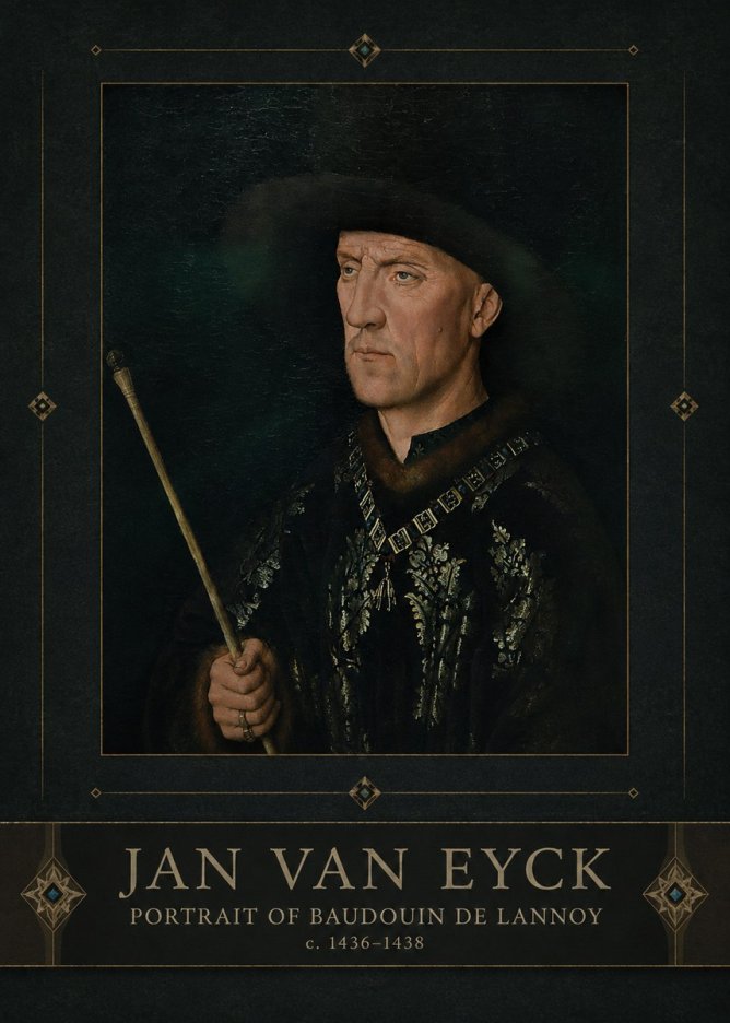 Jan van Eyck Portrait of Baudouin De Lannoy No3 - Plakát