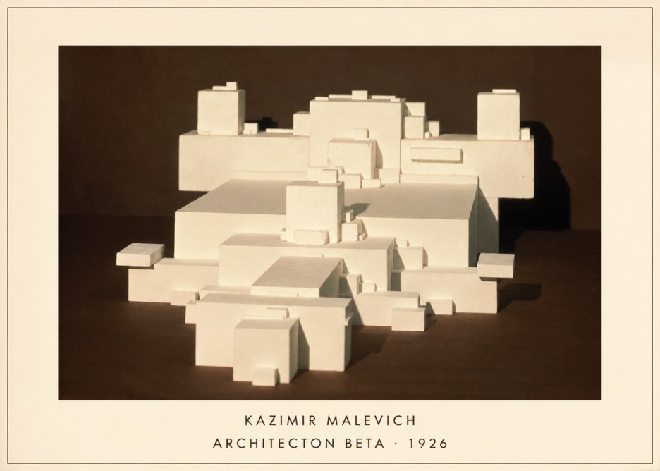 Kazimir Malevich Architecton Beta No4 - Plakát
