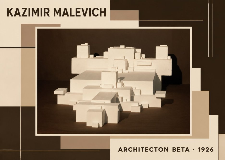Kazimir Malevich Architecton Beta No6 - Plakát
