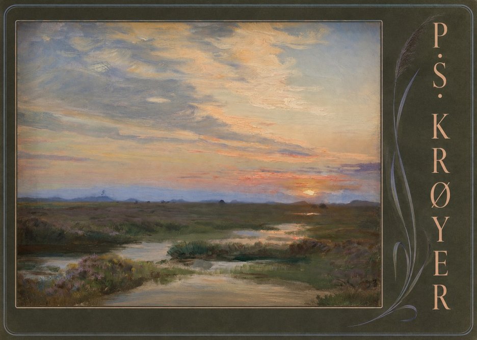 P.S. Krøyer Moorland with Sunset No3 - Plakát