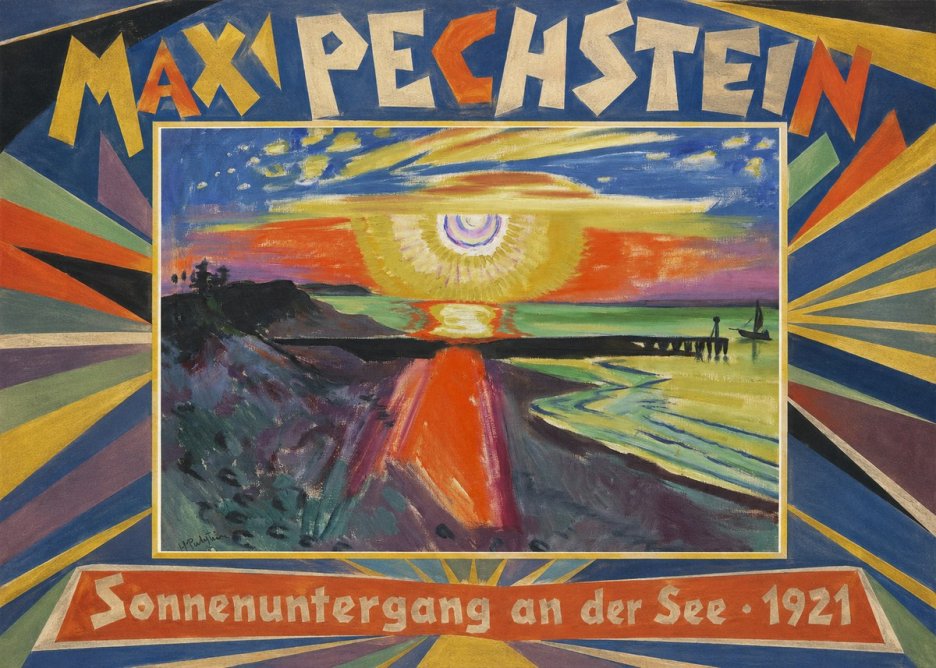 Max Pechstein Sonnenuntergang an Der See No1 - Plakát