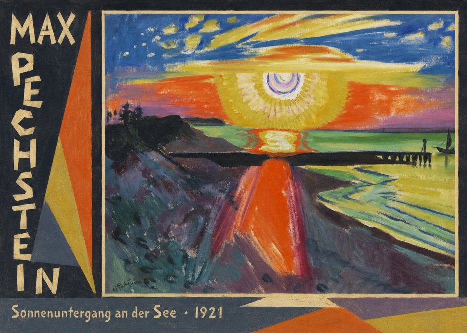 Max Pechstein Sonnenuntergang an Der See No2 - Plakát