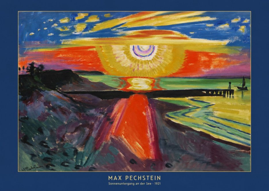 Max Pechstein Sonnenuntergang an Der See No6 - Plakát