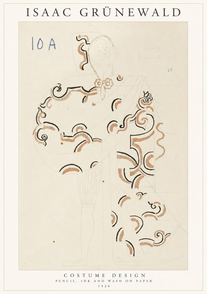 Isaac Grünewald Costume Design VIII No1 - Plakát