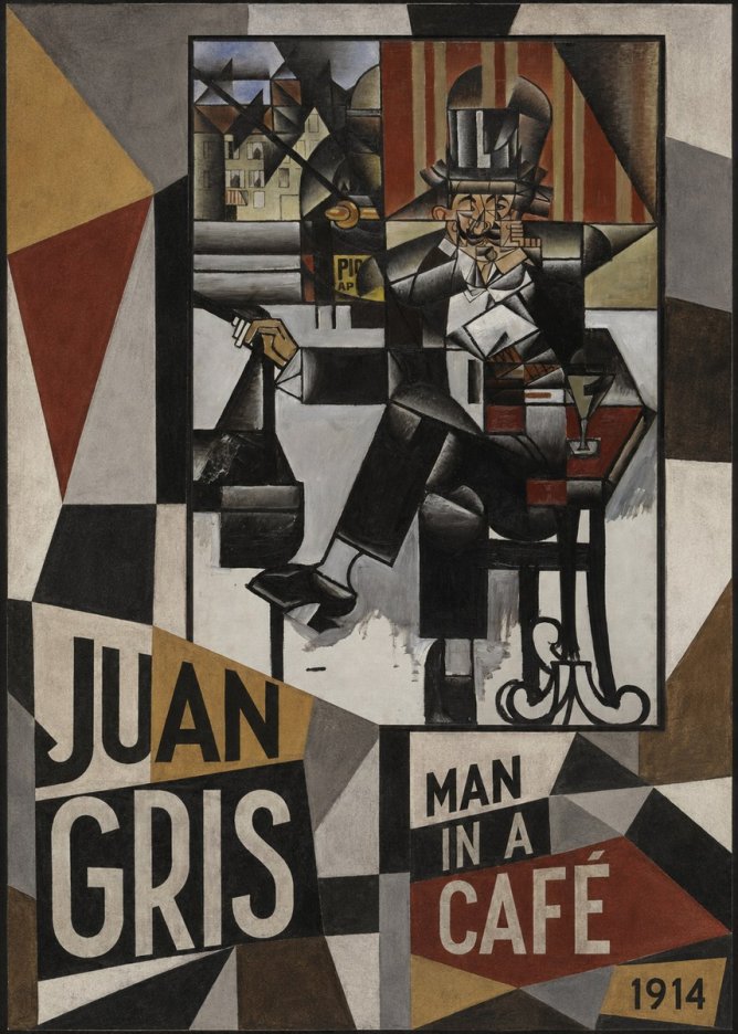 Juan Gris Man in a Café No5 - Plakát