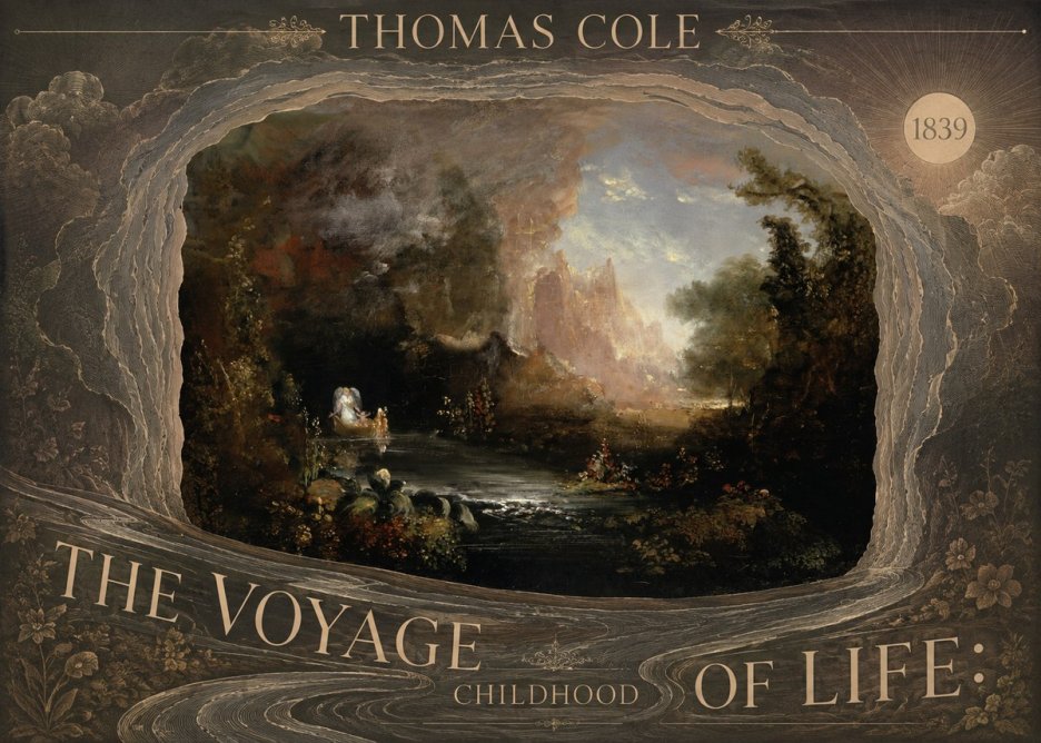 Thomas Cole The Voyage of Life: Childhood II No6 - Plakát