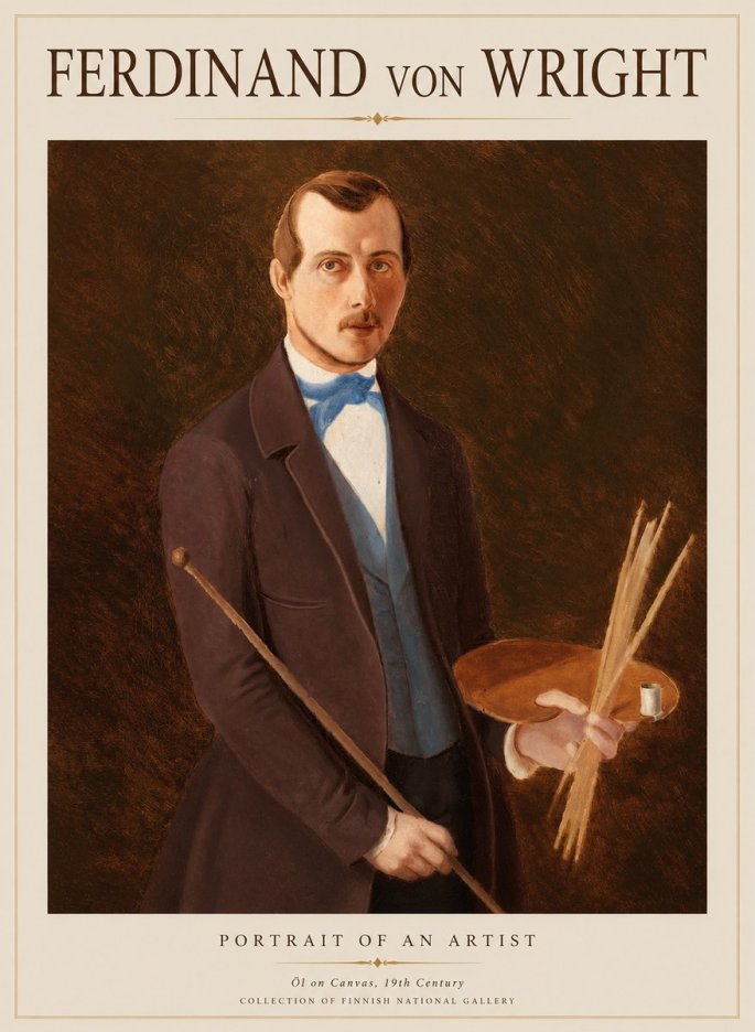Ferdinand von Wright Portrait of an Artist No1 - Plakát