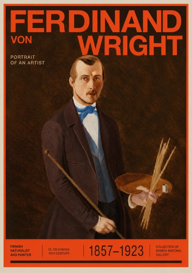 Ferdinand von Wright Portrait of an Artist No2 - Plakát
