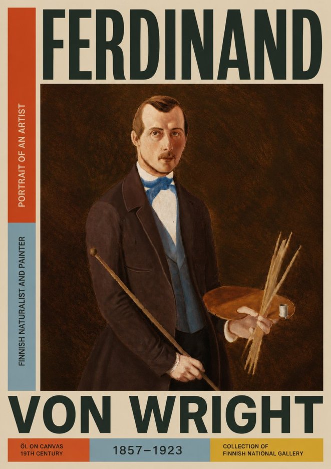 Ferdinand von Wright Portrait of an Artist No4 - Plakát