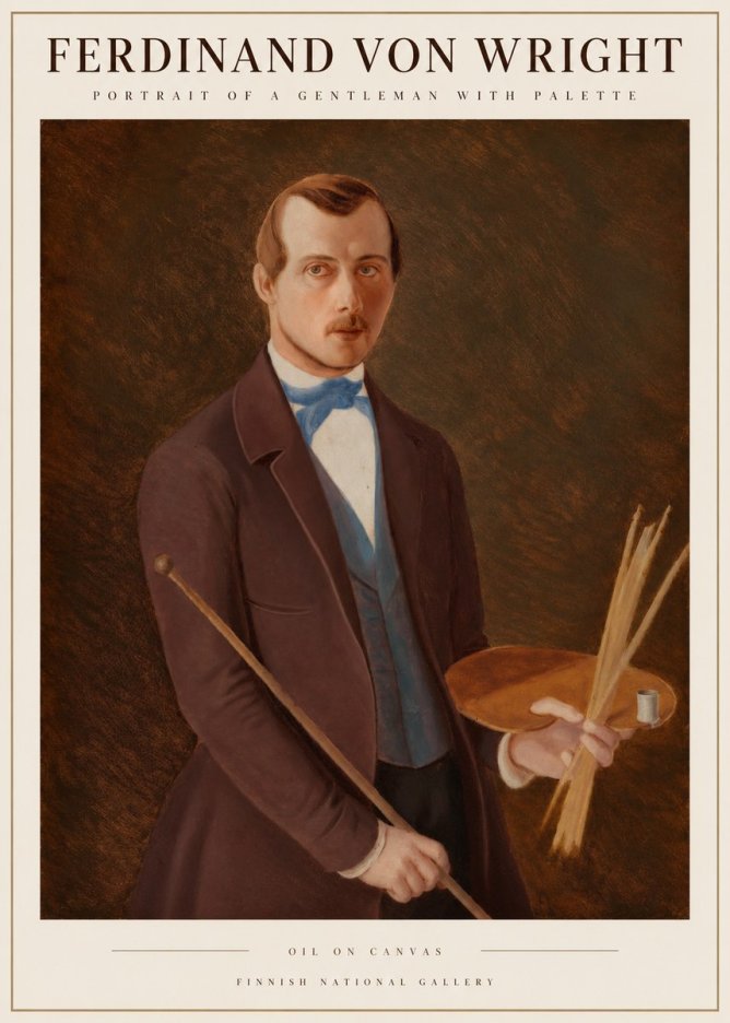 Ferdinand von Wright Portrait of an Artist No6 - Plakát