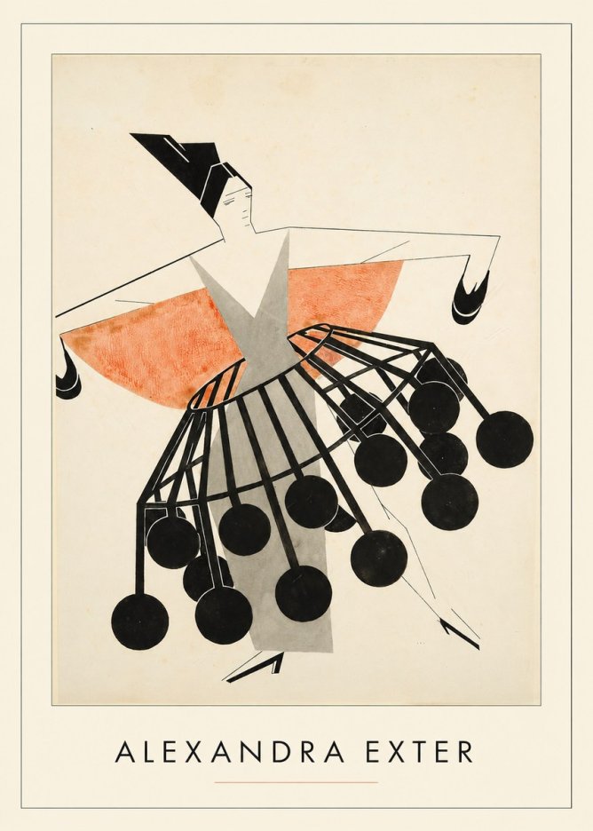 Alexandra Exter Avant-garde Costume Design No4 - Plakát