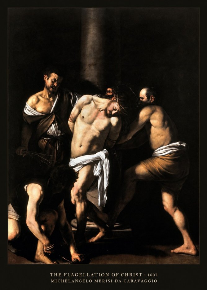 Michelangelo Merisi da Caravaggio The Flagellation of Christ No5 - Plakát