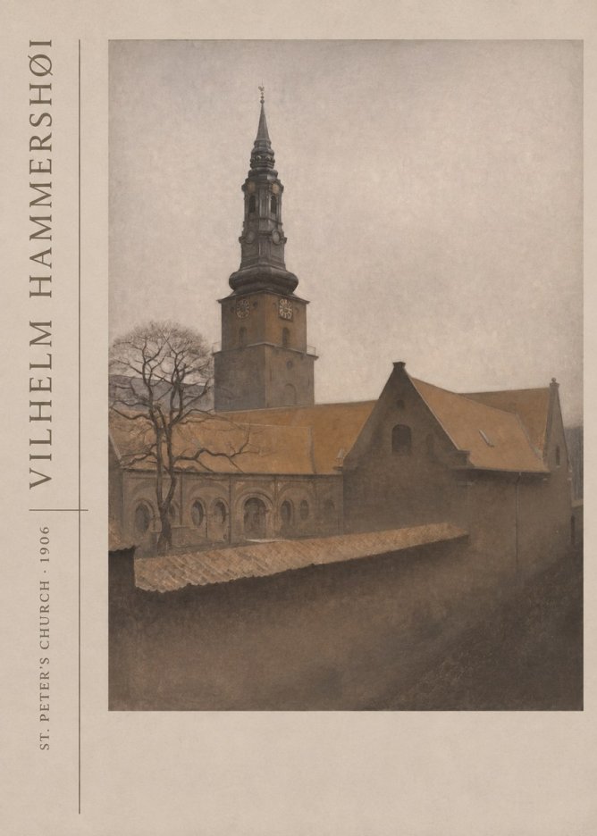 Vilhelm Hammershøi St. Peter's Church No2 - Plakát