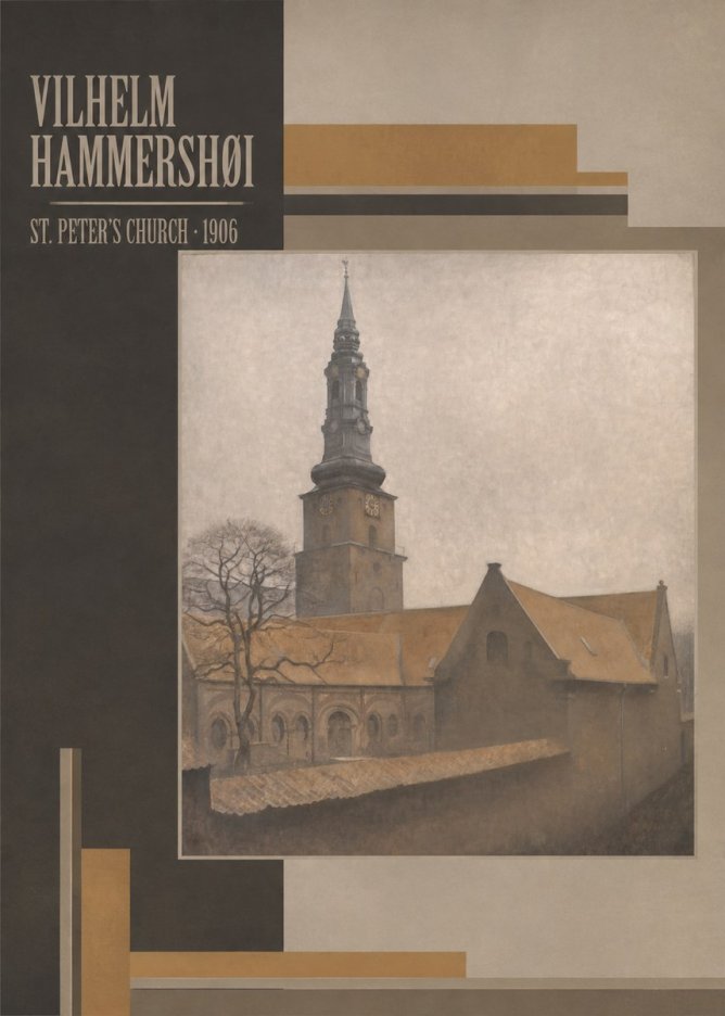 Vilhelm Hammershøi St. Peter's Church No4 - Plakát