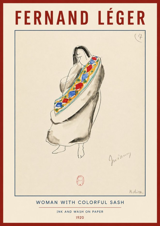 Fernand Léger Indienne, Bolivia No2 - Plakát