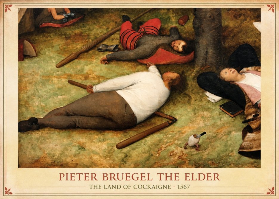 Pieter Bruegel The Land of Cockaigne I No1 - Plakát