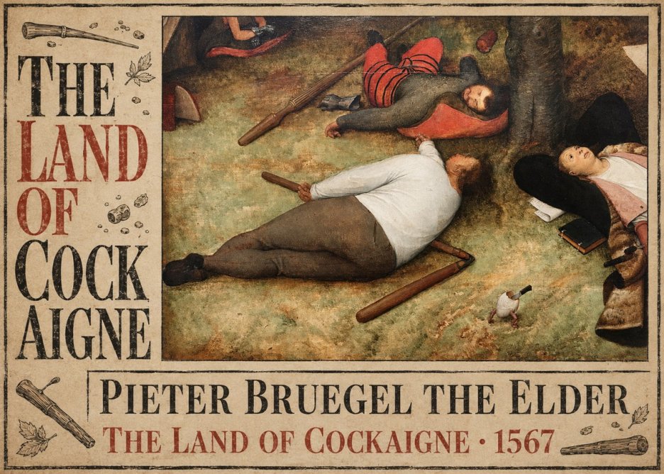 Pieter Bruegel The Land of Cockaigne I No6 - Plakát