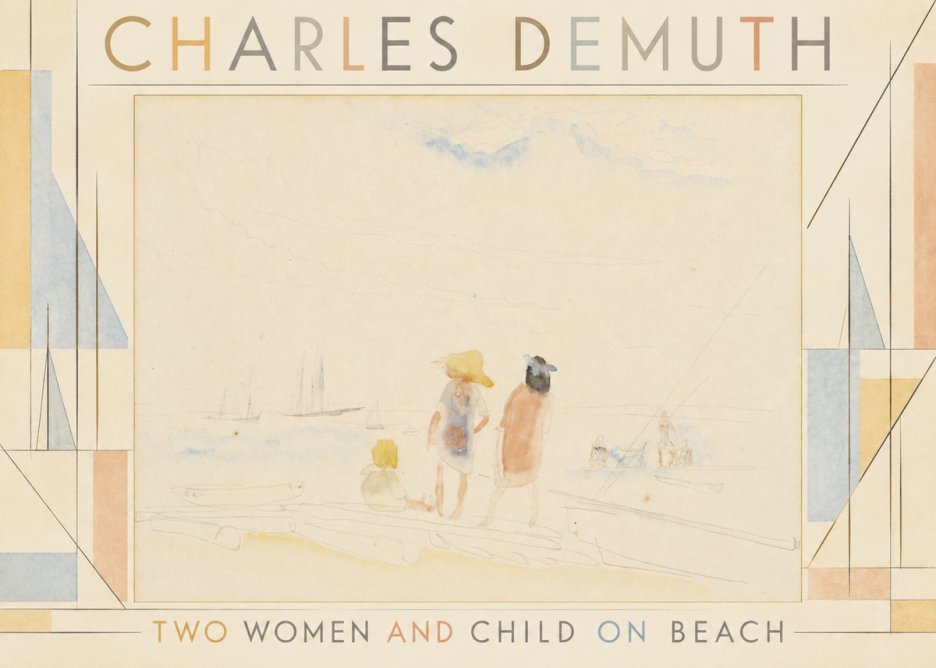 Charles Demuth Two Women and Child on Beach No4 - Plakát