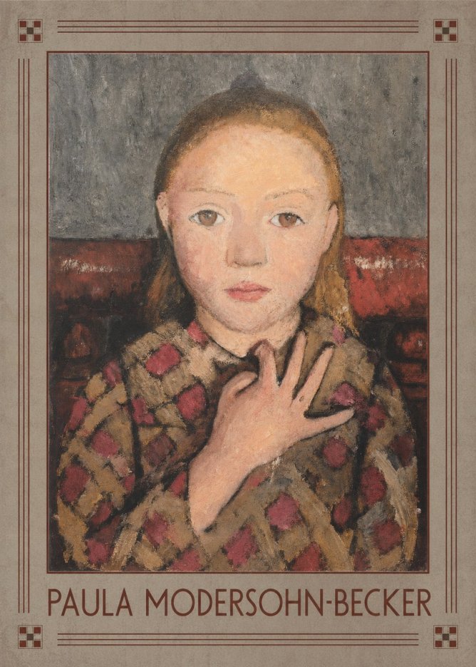 Paula Modersohn-Becker Girl in Checked Blouse No1 - Plakát