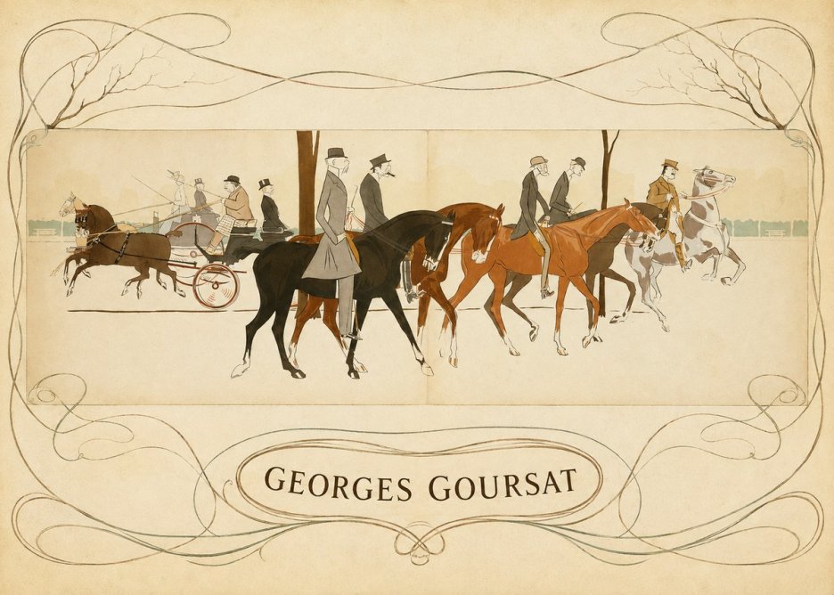 Georges Goursat Equestrian Promenade No5 - Plakát