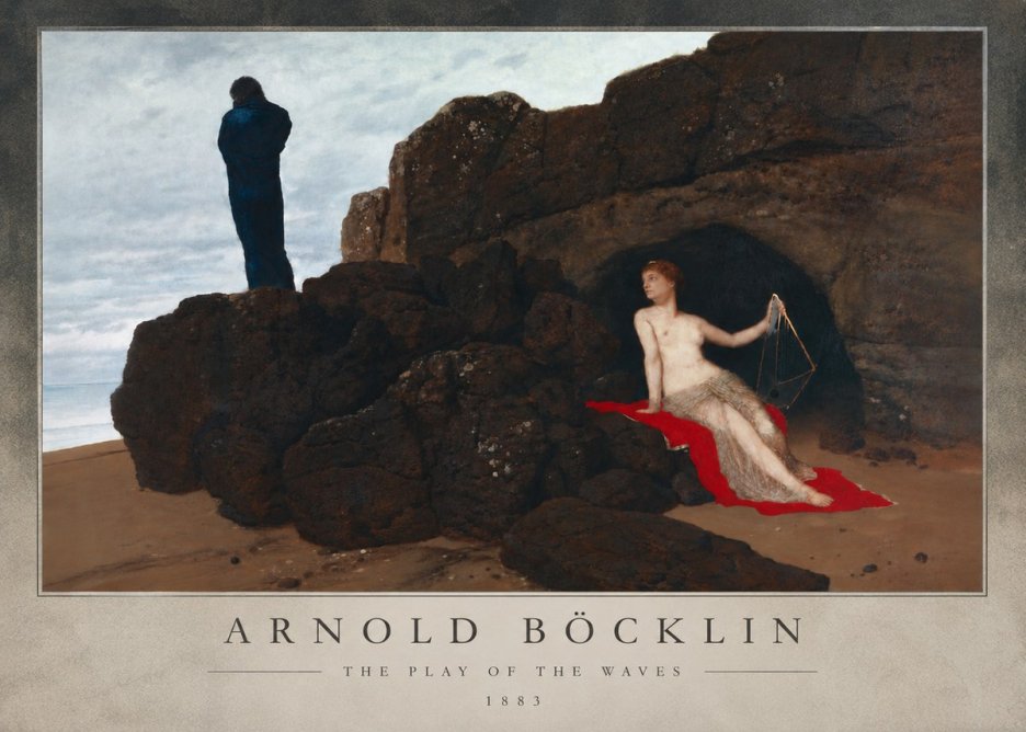 Arnold Böcklin The Play of the Waves No5 - Plakát