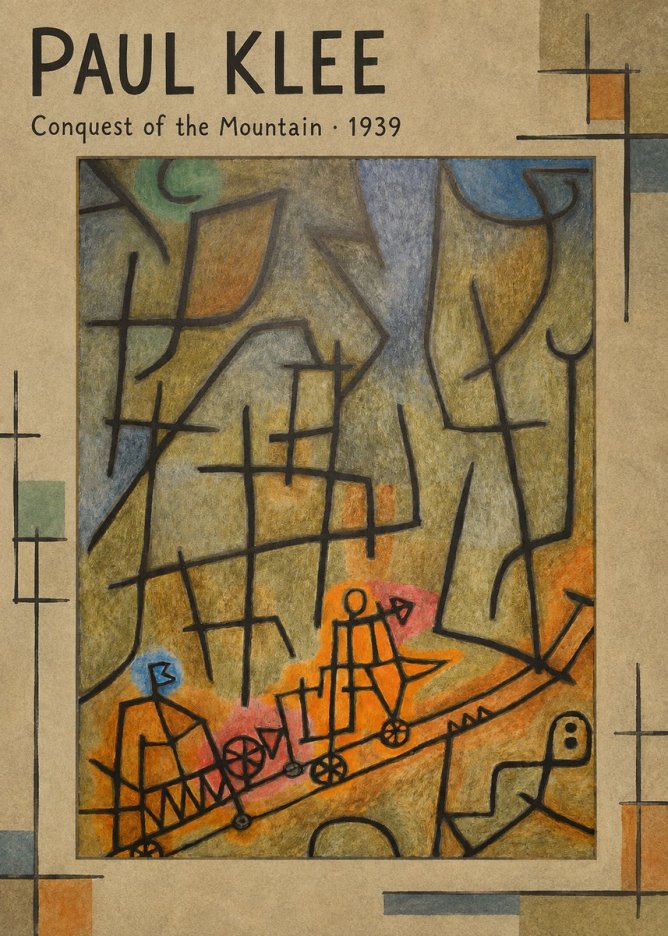 Paul Klee Conquest of the Mountain II No1 - Plakát
