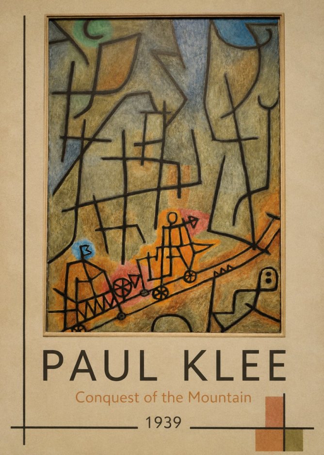 Paul Klee Conquest of the Mountain II No6 - Plakát