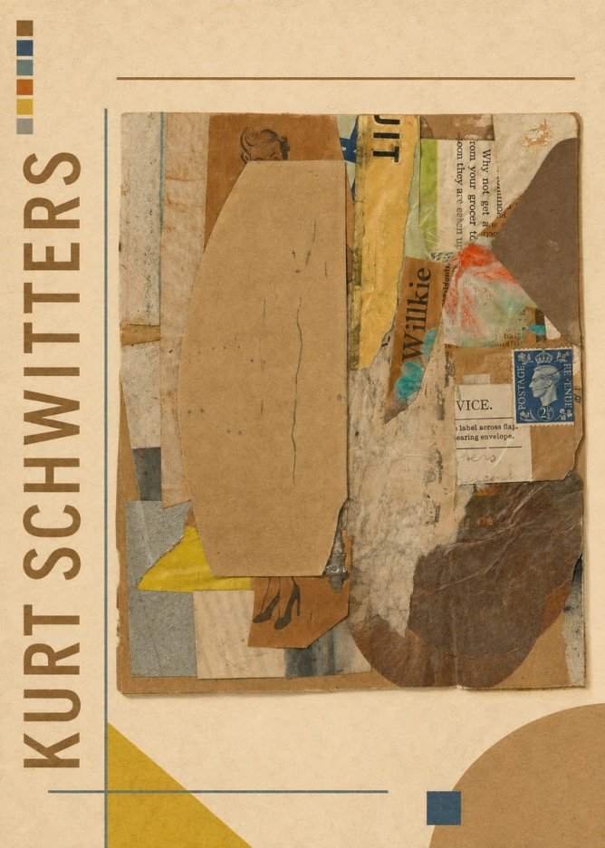 Kurt Schwitters Abstract Merz Collage No1 - Plakát