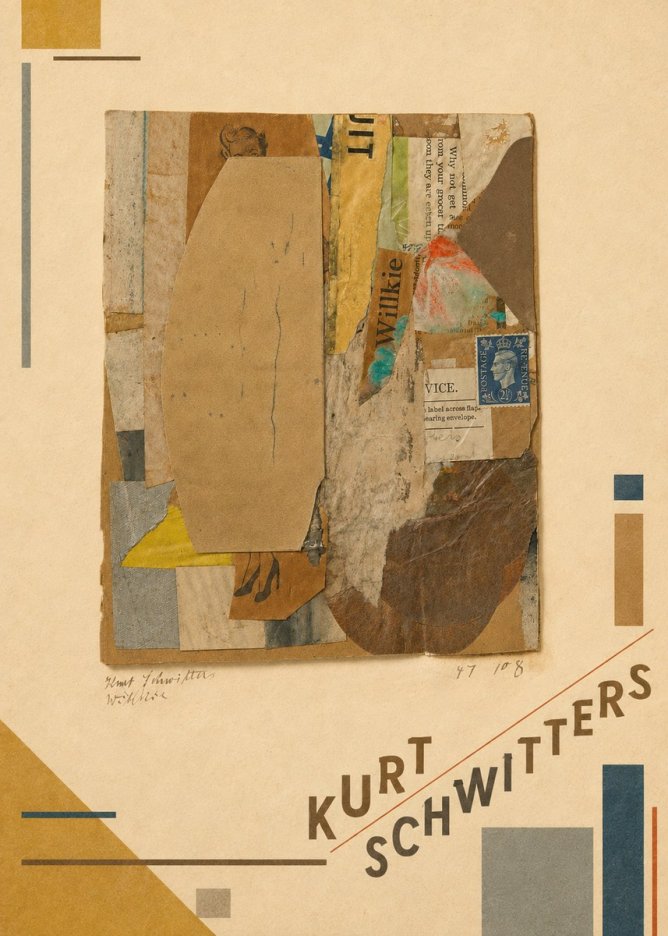 Kurt Schwitters Abstract Merz Collage No3 - Plakát