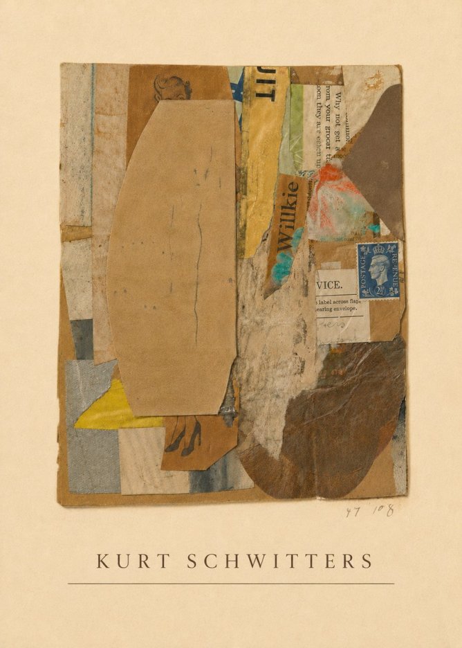 Kurt Schwitters Abstract Merz Collage No4 - Plakát