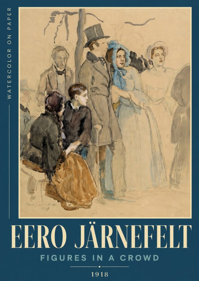 Eero Järnefelt Figures in a Crowd No3 - Plakát