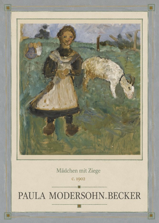 Paula Modersohn-Becker Mädchen Mit Ziege No1 - Plakát
