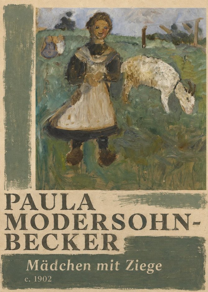Paula Modersohn-Becker Mädchen Mit Ziege No2 - Plakát