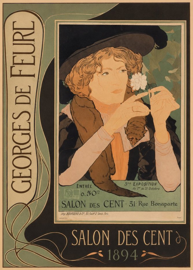 Georges de Feure Salon Des Cent - 1894 No3 - Plakát