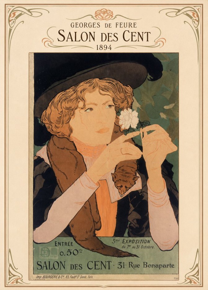 Georges de Feure Salon Des Cent - 1894 No4 - Plakát