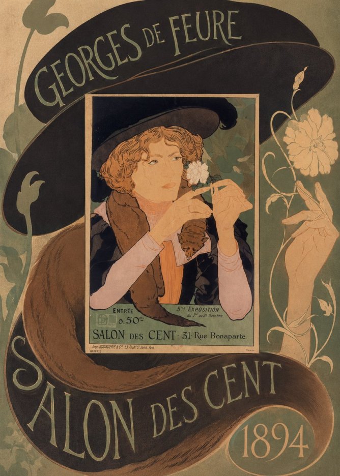 Georges de Feure Salon Des Cent - 1894 No6 - Plakát