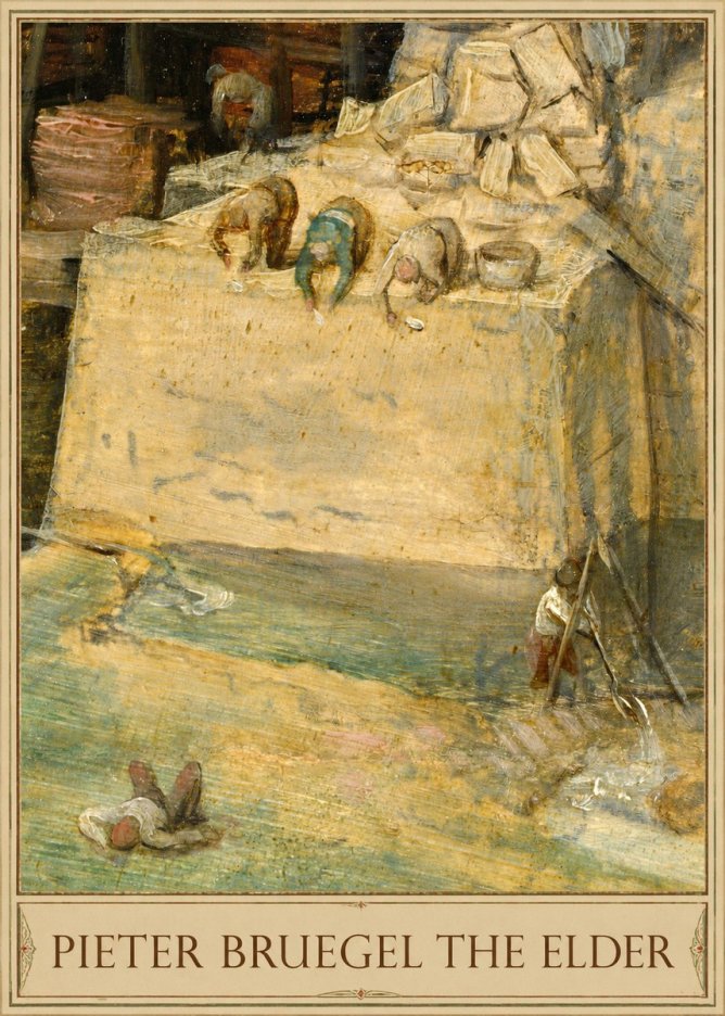 Pieter Bruegel Figures on the Embankment No1 - Plakát