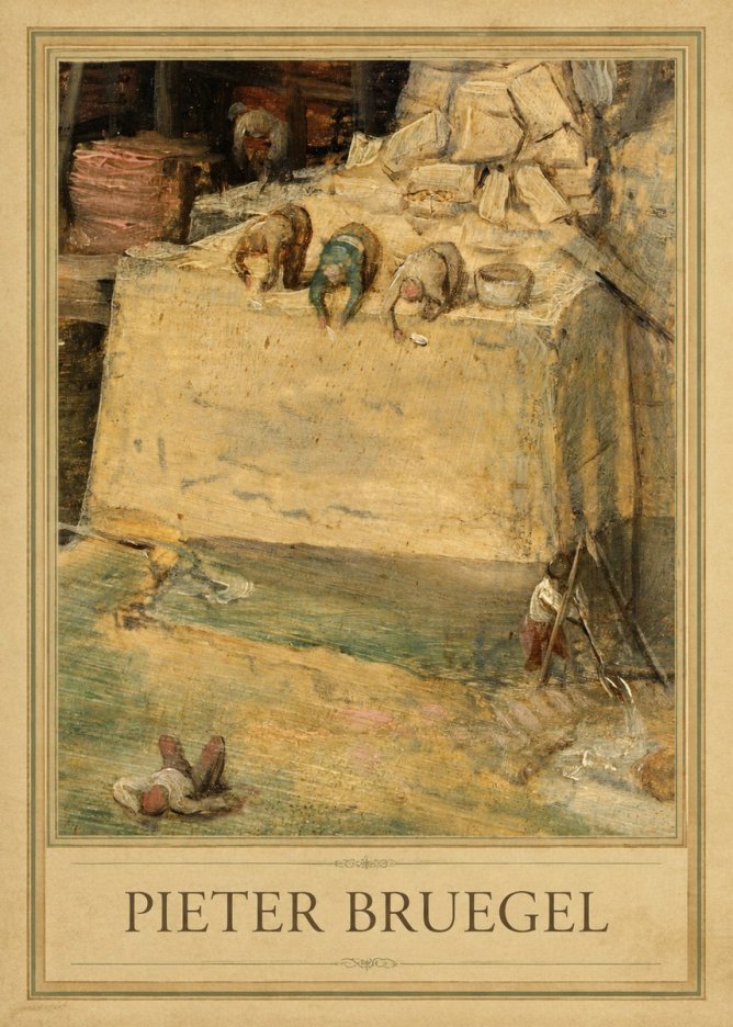 Pieter Bruegel Figures on the Embankment No5 - Plakát