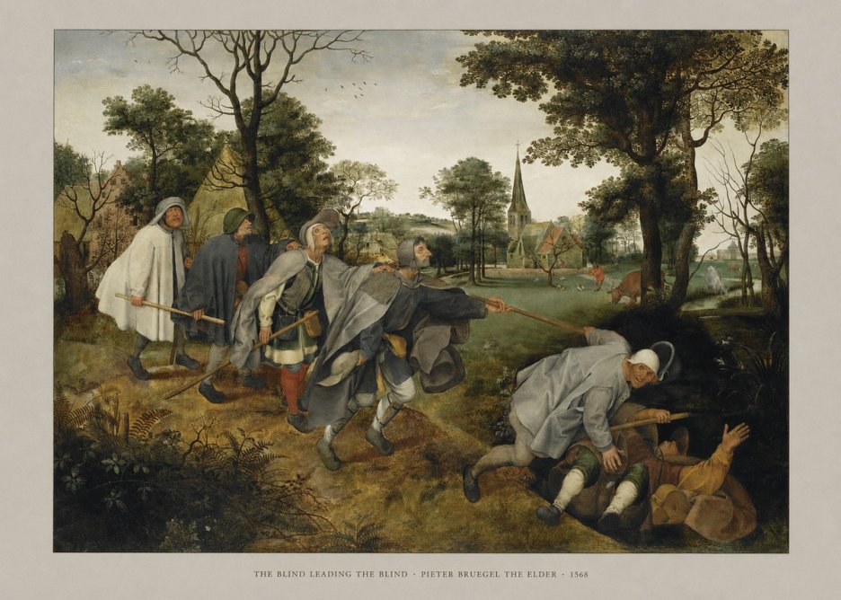 Pieter Bruegel The Blind Leading the Blind I No5 - Plakát