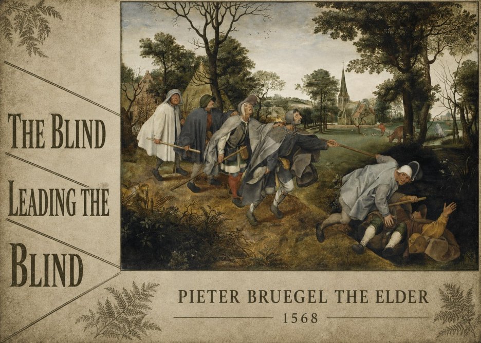 Pieter Bruegel The Blind Leading the Blind I No6 - Plakát
