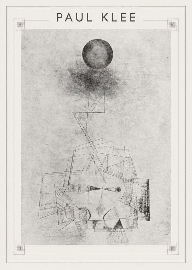 Paul Klee Abstract Study with Sphere and Ladder No1 - Plakát