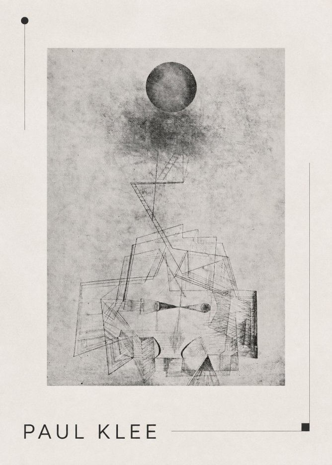 Paul Klee Abstract Study with Sphere and Ladder No3 - Plakát