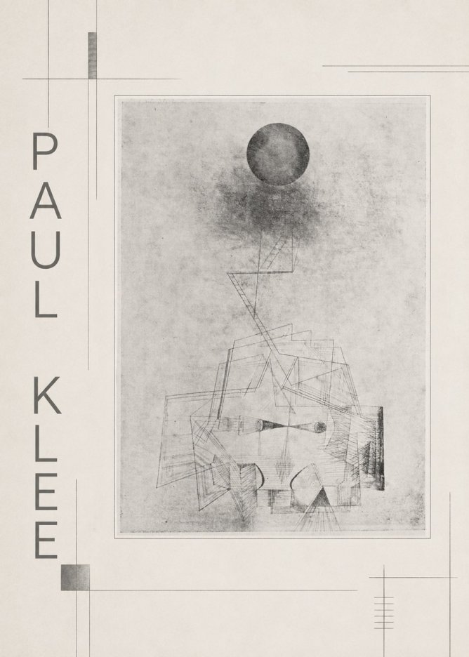 Paul Klee Abstract Study with Sphere and Ladder No4 - Plakát