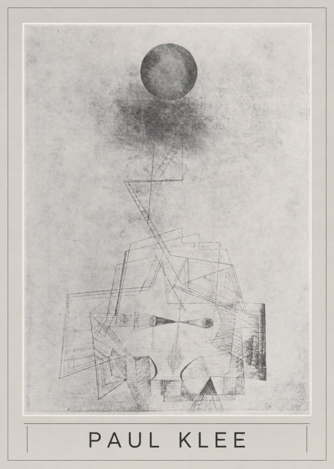 Paul Klee Abstract Study with Sphere and Ladder No5 - Plakát