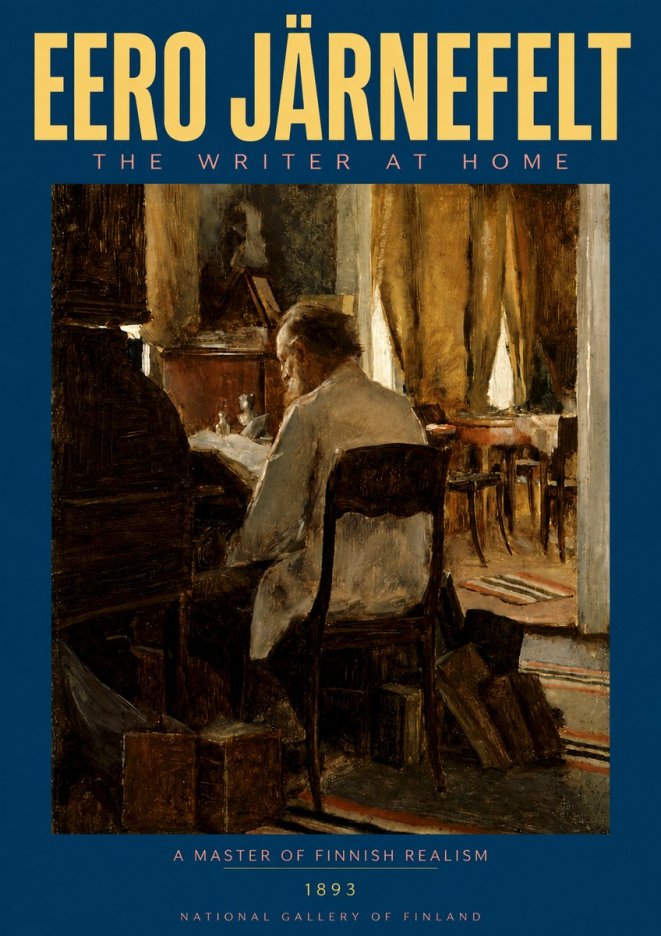 Eero Järnefelt The Writer at Home No3 - Plakát