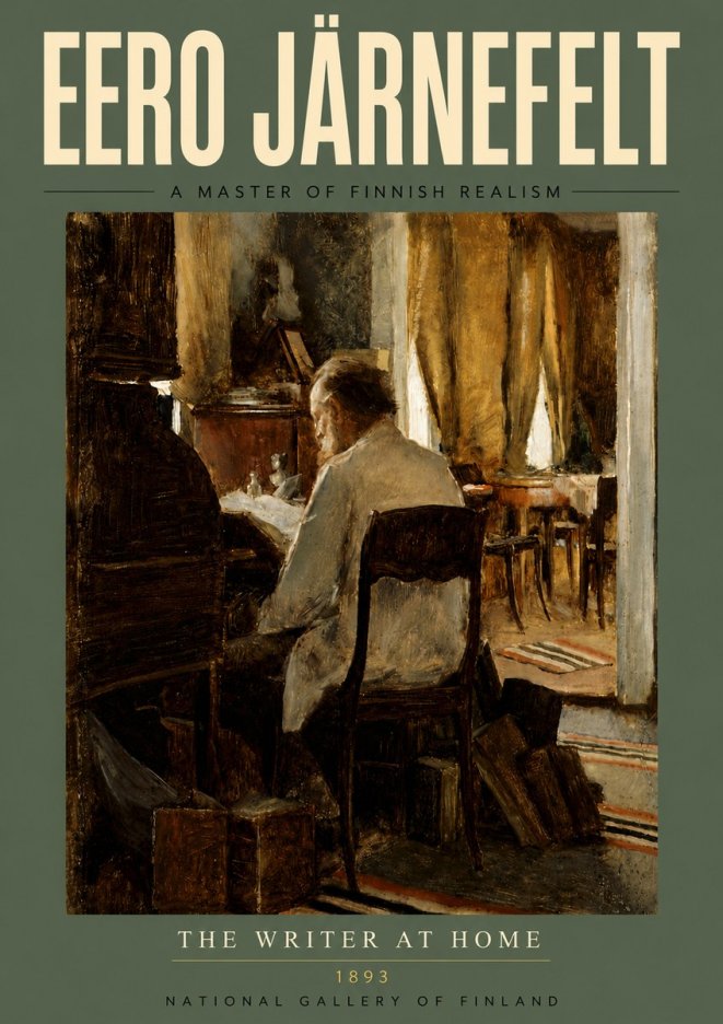 Eero Järnefelt The Writer at Home No4 - Plakát