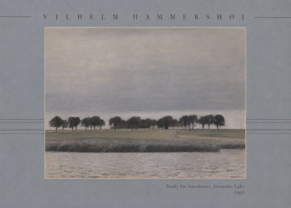 Vilhelm Hammershøi Study for Sunshower, Gentofte Lake No3 - Plakát