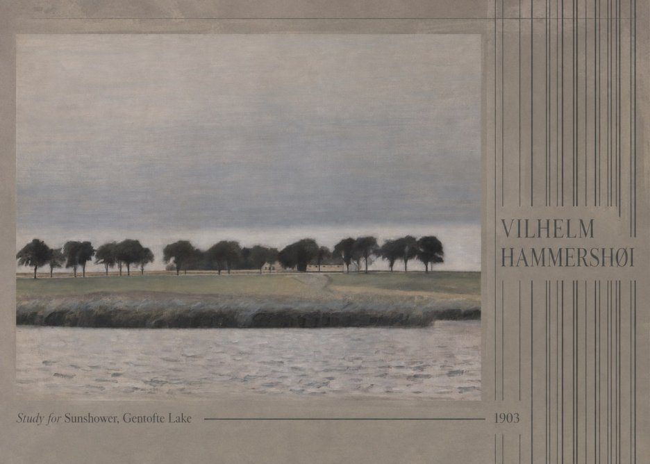 Vilhelm Hammershøi Study for Sunshower, Gentofte Lake No4 - Plakát